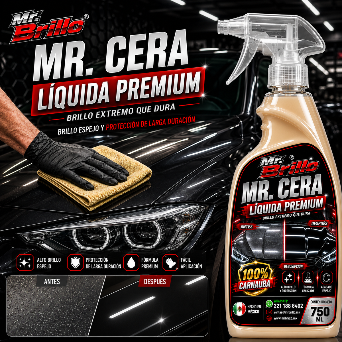 Mr. Cera Líquida Premium
