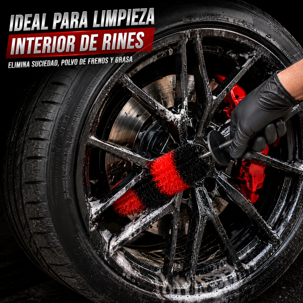 Cepillo Limpiador Rines Largo y Flexible